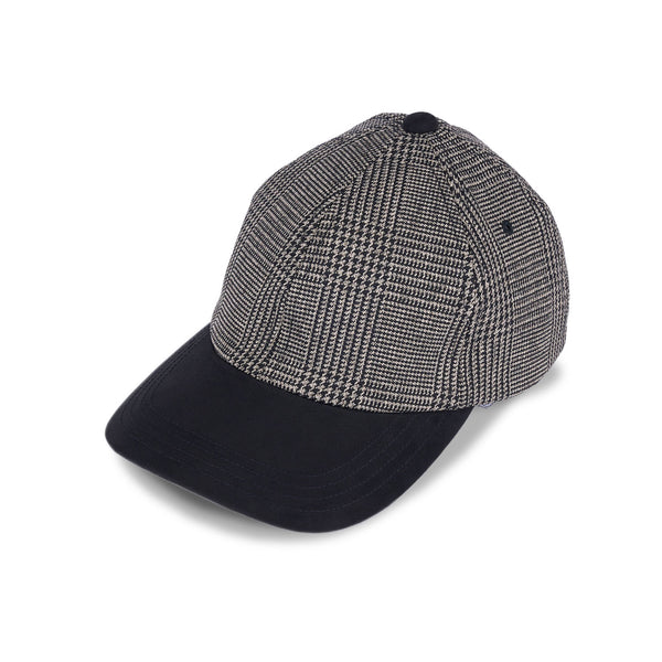 6 PANEL CAP / GLEN CHECK / BLACK