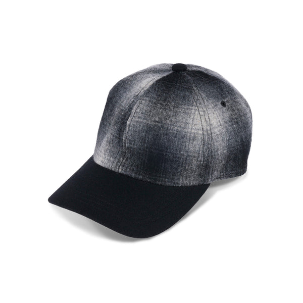 6 PANEL CAP / OMBRE CHECK / GRAY & BLACK