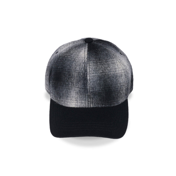 6 PANEL CAP / OMBRE CHECK / GRAY & BLACK