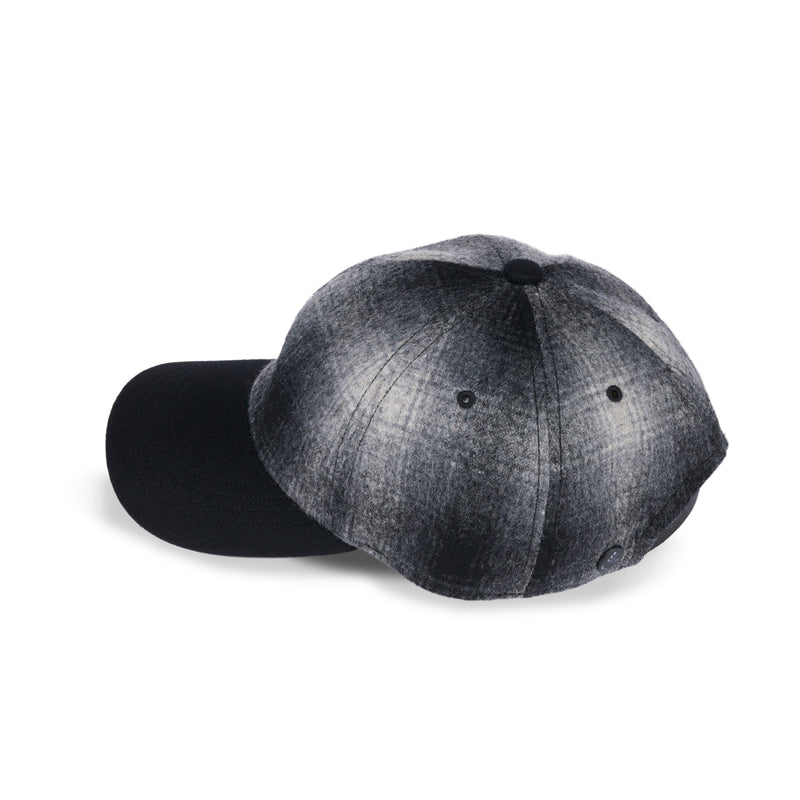 6 PANEL CAP / OMBRE CHECK / GRAY & BLACK