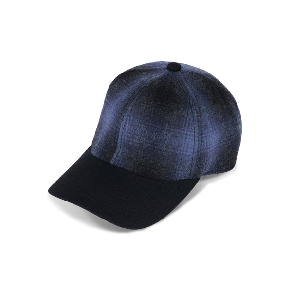 6 PANEL CAP / OMBRE CHECK / NAVY & BLACK