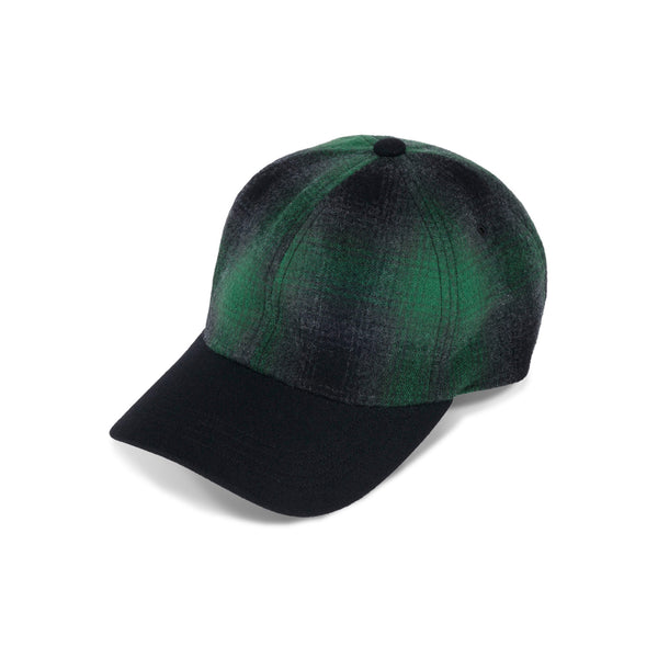 6 PANEL CAP / OMBRE CHECK / GREEN & BLACK