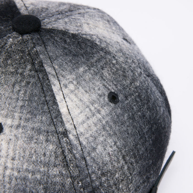 6 PANEL CAP / OMBRE CHECK / GRAY & BLACK