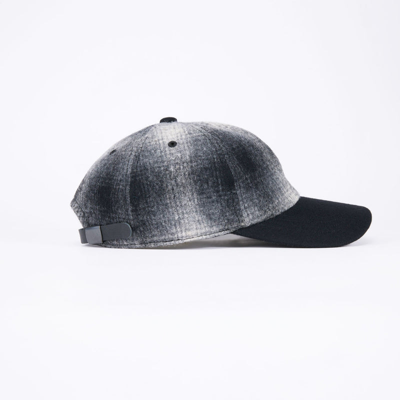 6 PANEL CAP / OMBRE CHECK / GRAY & BLACK