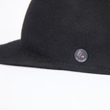 FELT CAP / BLOCKED WOOL / BLACK