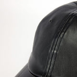 DEEP 6 PANEL CAP / SYNTHETIC LEATHER / BLACK