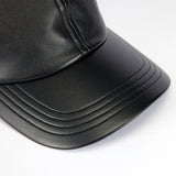 DEEP 6 PANEL CAP / SYNTHETIC LEATHER / BLACK