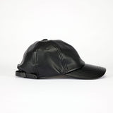 DEEP 6 PANEL CAP / SYNTHETIC LEATHER / BLACK
