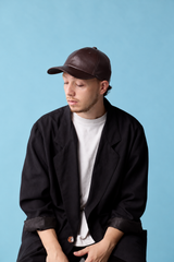DEEP 6 PANEL CAP / SYNTHETIC LEATHER / BROWN