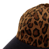 6 PANEL CAP / 2 TONE / LEOPARD & BLACK