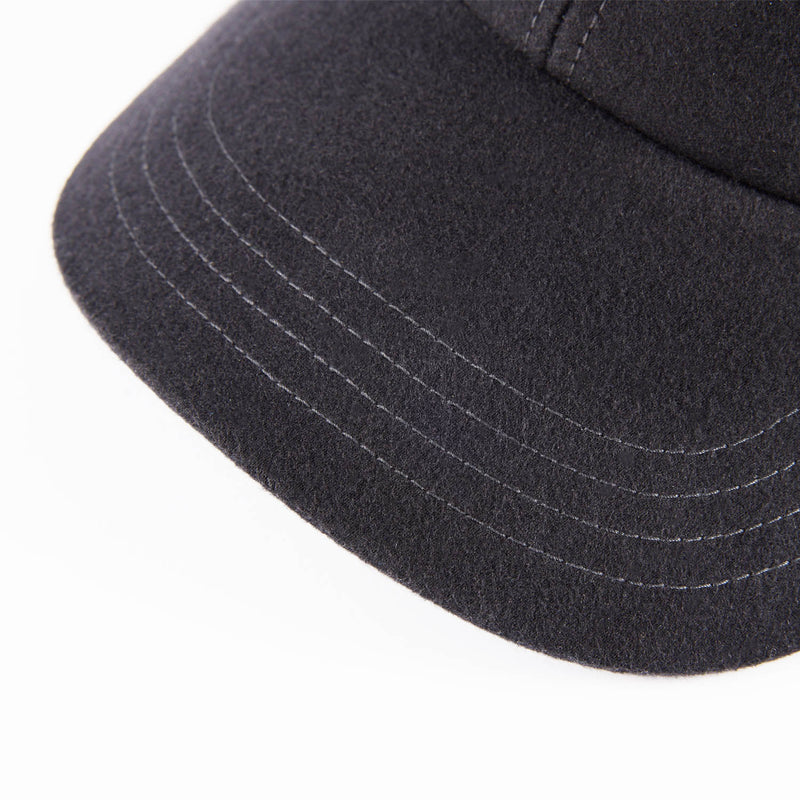 6 PANEL CAP / BLUSHED MOLE SKIN / BLACK