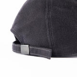 6 PANEL CAP / BLUSHED MOLE SKIN / BLACK