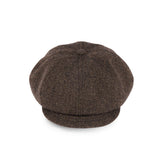 521WH WOOL HERRINGBONE CASQUETTE / BLACK & BROWN