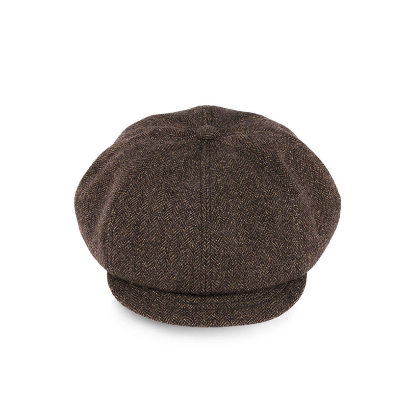 521WH WOOL HERRINGBONE CASQUETTE / BLACK & BROWN