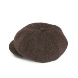 521WH WOOL HERRINGBONE CASQUETTE / BLACK & BROWN