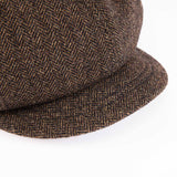 521WH WOOL HERRINGBONE CASQUETTE / BLACK & BROWN