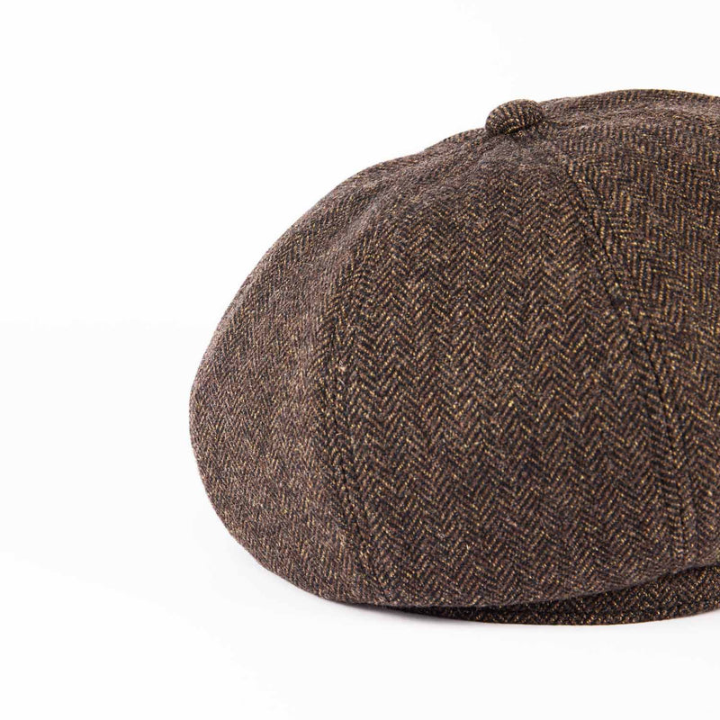 521WH WOOL HERRINGBONE CASQUETTE / BLACK & BROWN