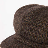 551WH WOOL HERRINGBONE CASQUETTE / BLACK & BROWN