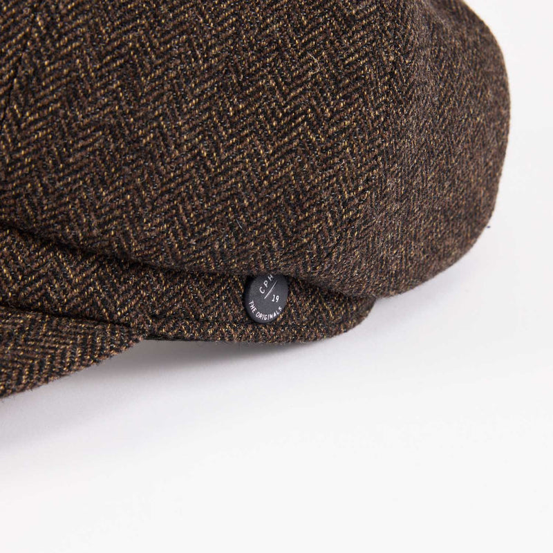 551WH WOOL HERRINGBONE CASQUETTE / BLACK & BROWN