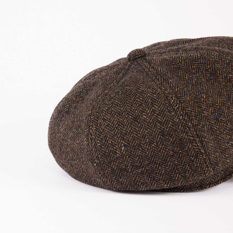 551WH WOOL HERRINGBONE CASQUETTE / BLACK & BROWN