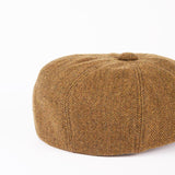 575WH WOOL HERRINGBONE CASQUETTE / BROWN & OLIVE