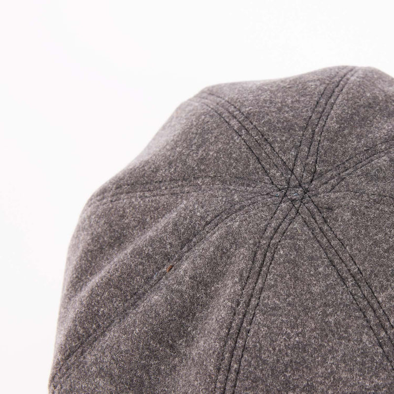 BERET / 8 PANEL WOOLLET / CHARCOAL