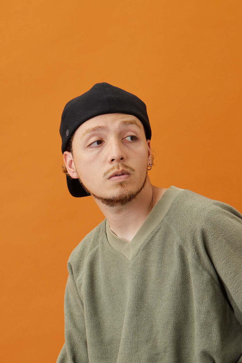 1 PANEL CAP / WOOLET / BLACK