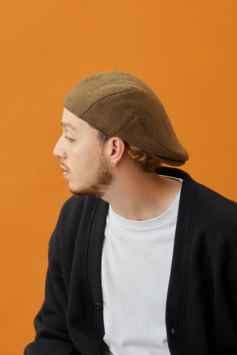 420WH WOOL HERRINGBONE HUNTING / BROWN & OLIVE