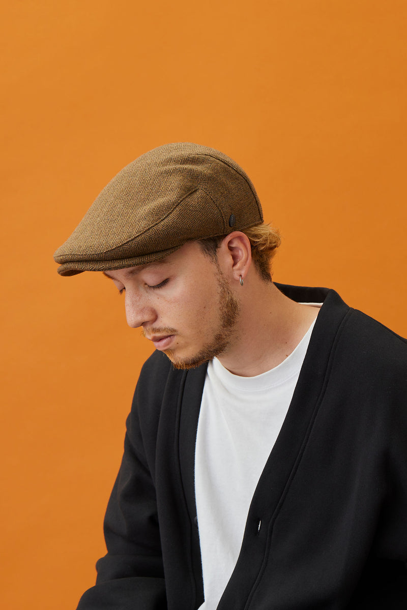 420WH WOOL HERRINGBONE HUNTING / BROWN & OLIVE