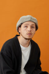 530WH WOOL HERRINGBONE CASQUETTE / GREY & BEIGE