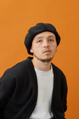 BERET / 8 PANEL WOOLLET / BLACK