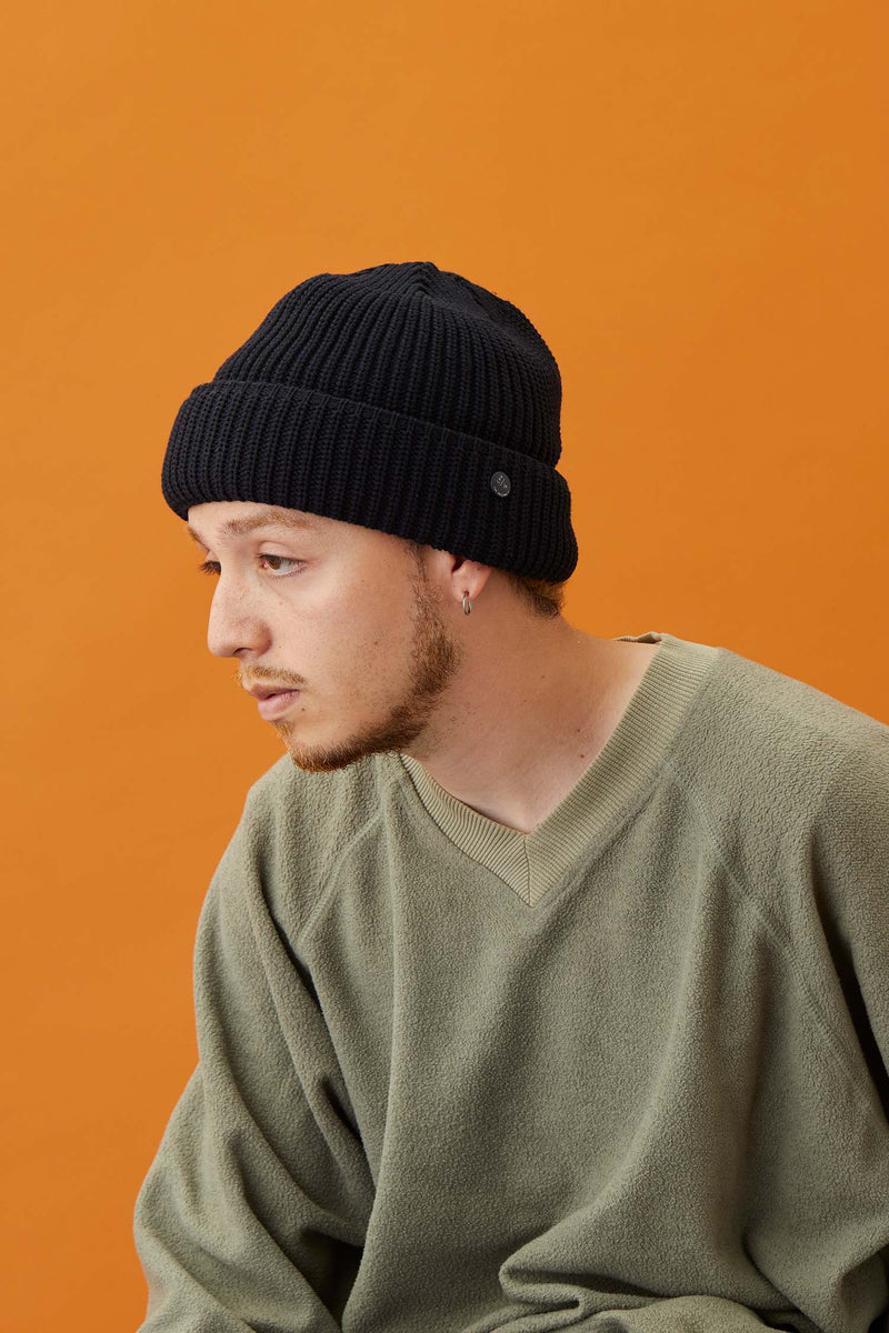 CUFF KNIT CAP / CHUBBY / BLACK