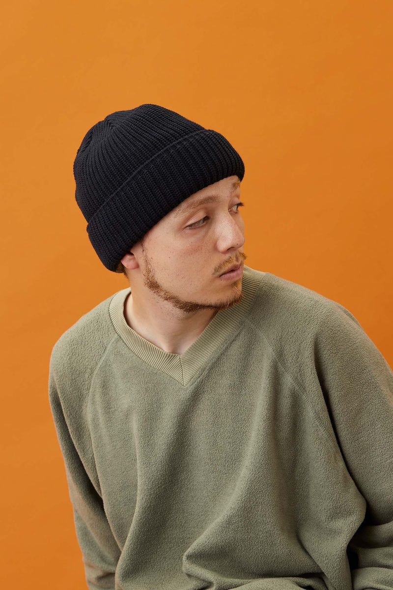 CUFF KNIT CAP / CHUBBY / BLACK