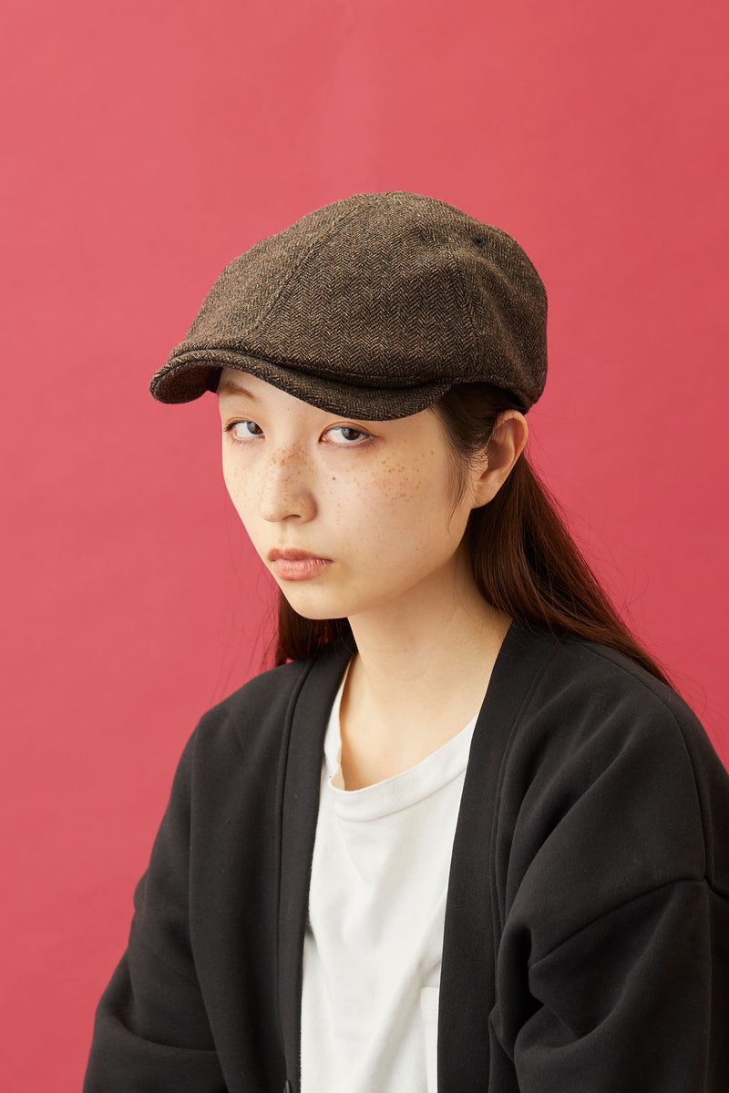 441WH WOOL HERRINGBONE HUNTING / BLACK&BROWN