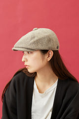 502WH WOOL HERRINGBONE  CASQUETTE / GRAY & BEIGE