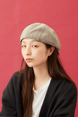 502WH WOOL HERRINGBONE  CASQUETTE / GRAY & BEIGE