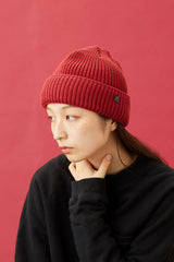 CUFF KNIT CAP / CHUBBY / RED