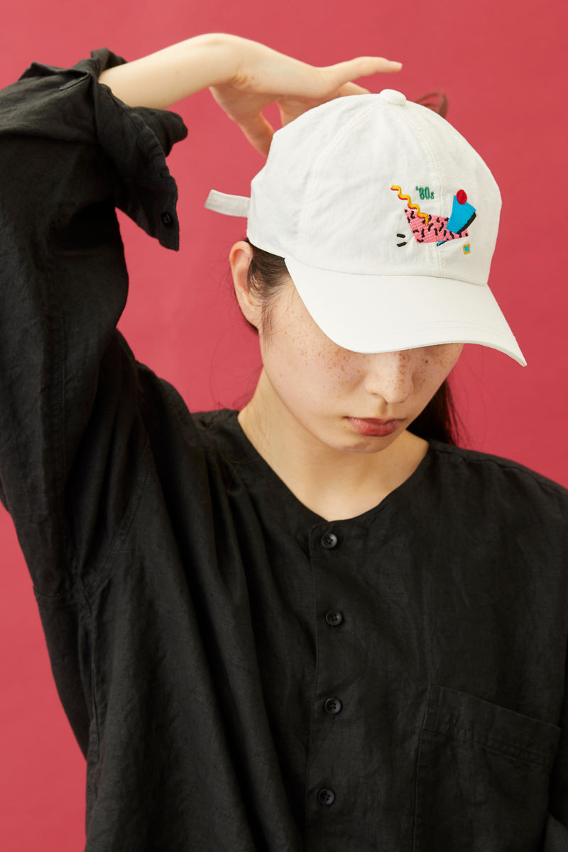 WHOPOP / 6 PANEL CAP / 80S / WHITE