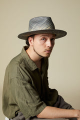 PANAMA HAT / SPARKLE WEAVE / GRAY & BEIGE