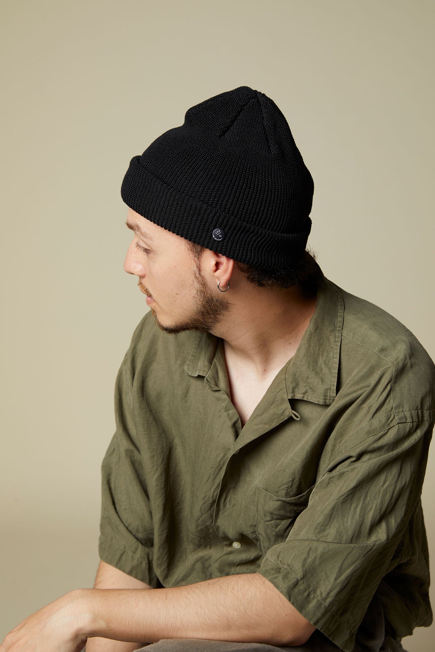 ニットキャップ | 帽子通販｜CPH(シーピーエイチ）CUFF KNIT CAP / STRAW YARN / BLACK – cphweb