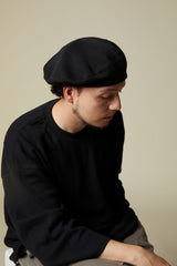 BERET / SOLID COTTON / NAVY