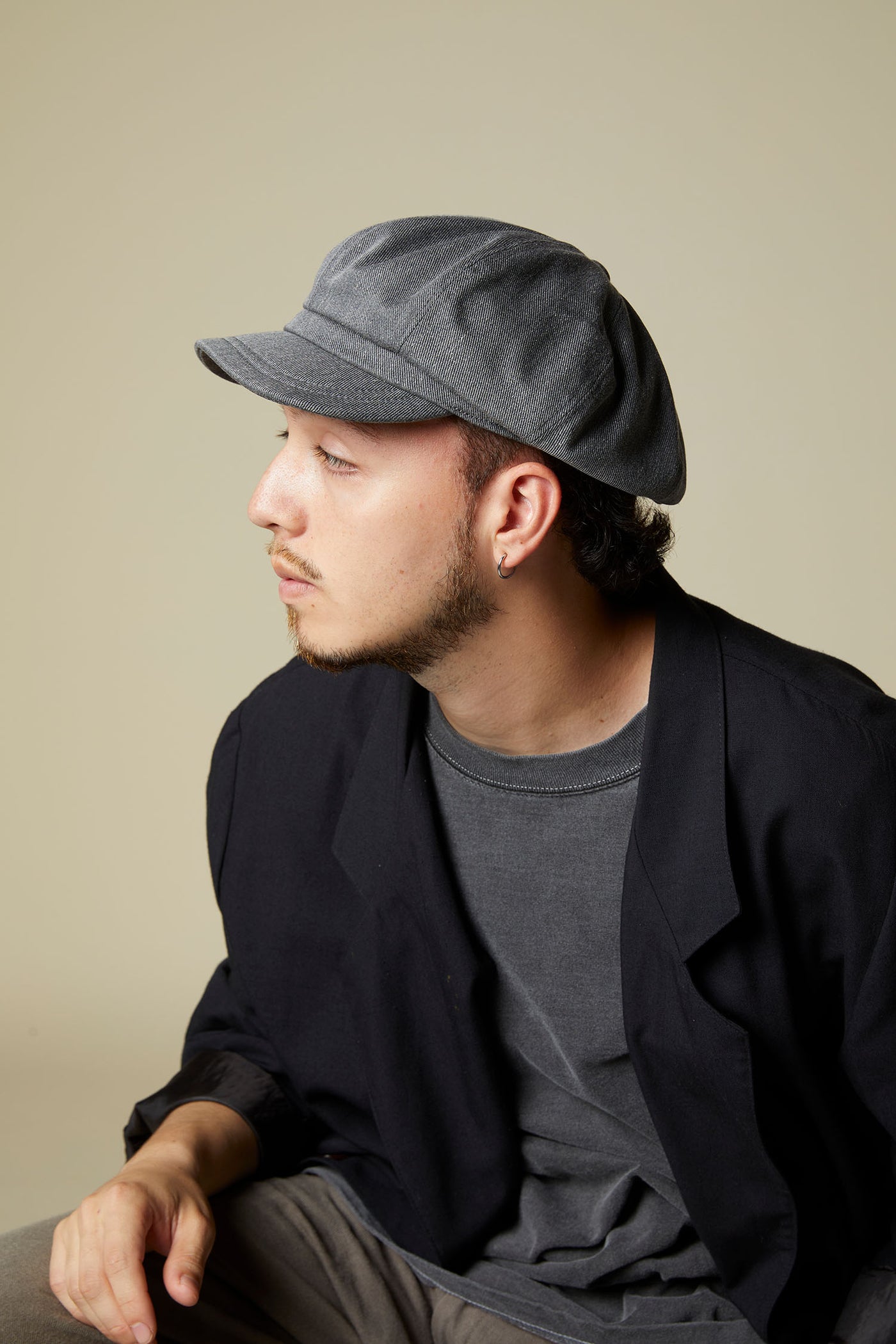 c*e様 グレー系 キャスケット50s 3色展開】リネンキャスケット グレー