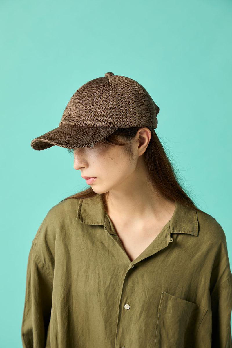 DEEP 6 PANEL CAP / STRAW YARN THERMO / BROWN