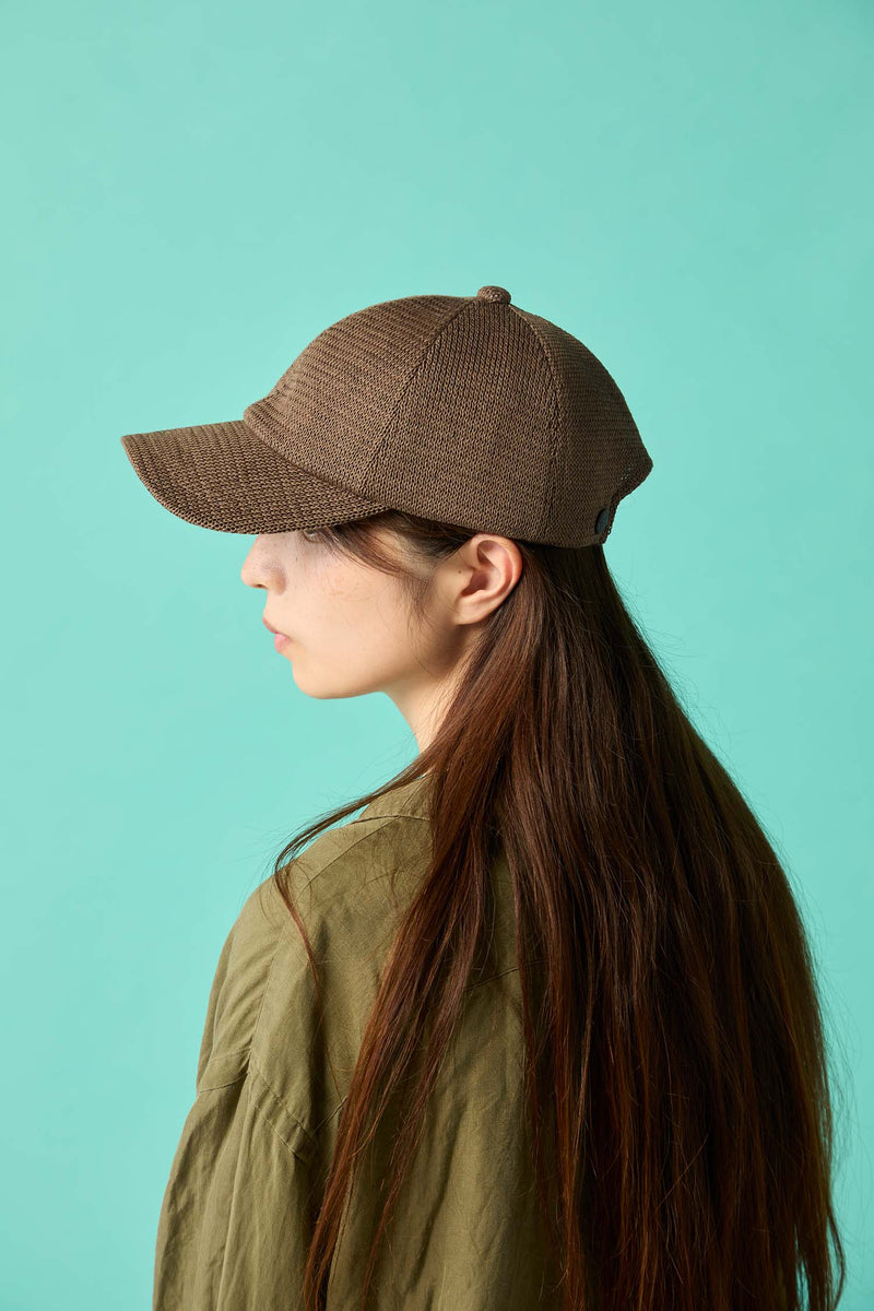 DEEP 6 PANEL CAP / STRAW YARN THERMO / BROWN
