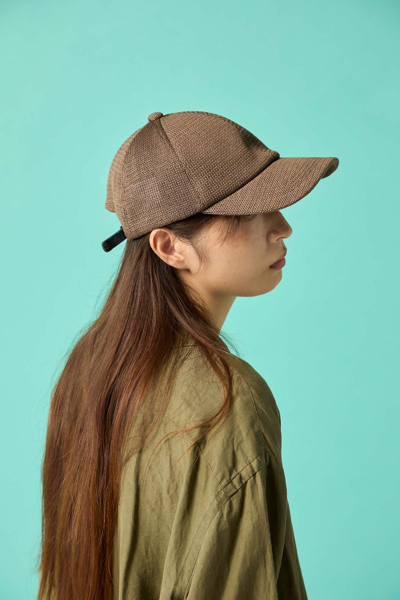 DEEP 6 PANEL CAP / STRAW YARN THERMO / BROWN