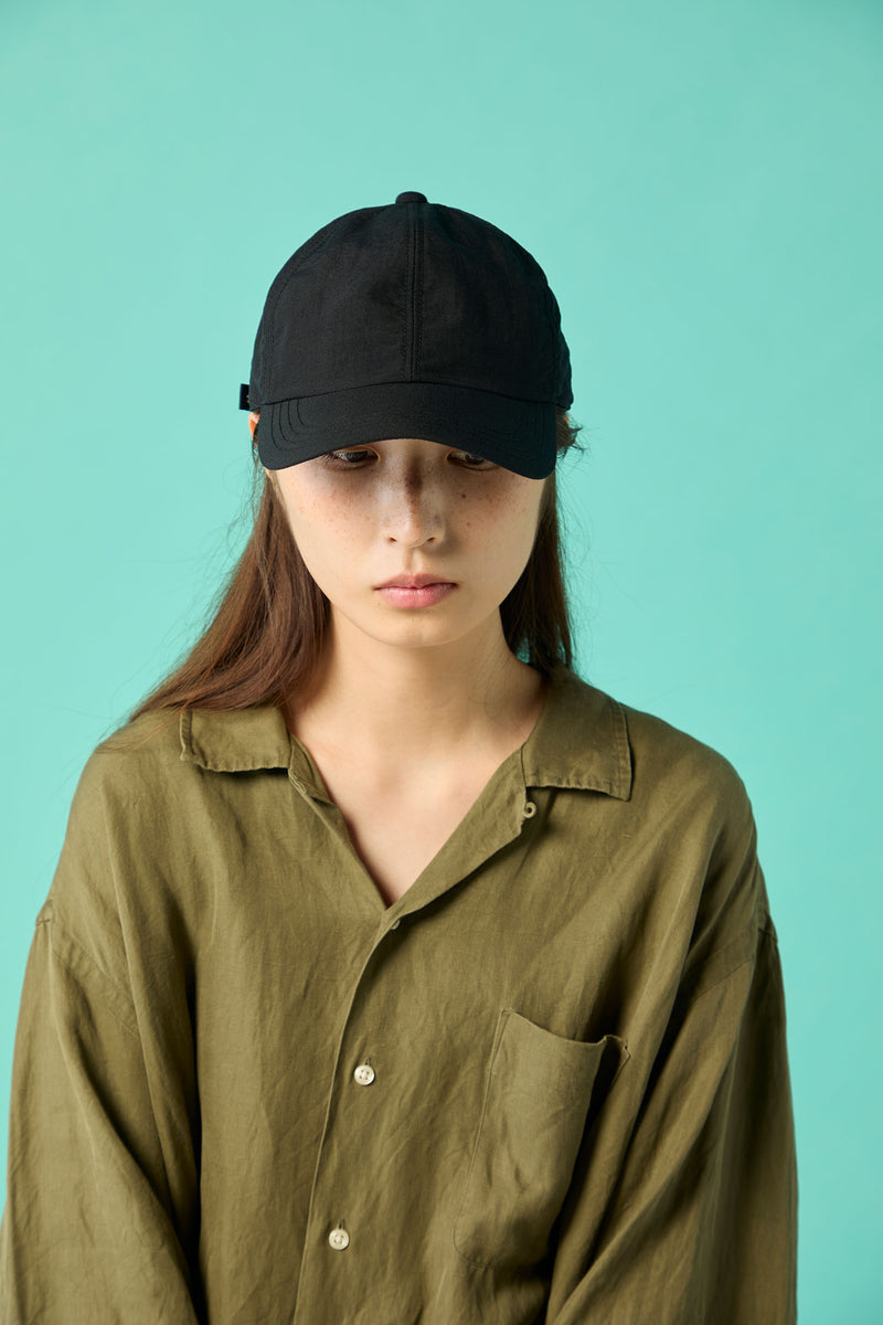 DEEP 6 PANEL CAP / NYLON TUSSAH / BLACK