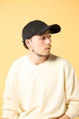 DEEP 6 PANEL CAP / STRAW YARN THERMO / BLACK