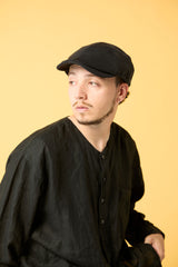 441PL POLYESTER LINEN HUNTING / BLACK