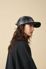 6 PANEL CAP / OMBRE CHECK / GRAY & BLACK