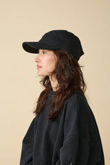 BAGGY CAP / ORGANIC FLANNEL / BLACK
